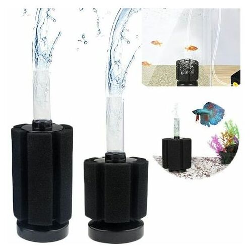 Eting – 2 Stück Aquarium Betta Filter, Schwamm Biochemischer Filter, Aquarium Mini Filter, Aquarium Zubehör für Aquarium Garnelen Sauerstoffzucht