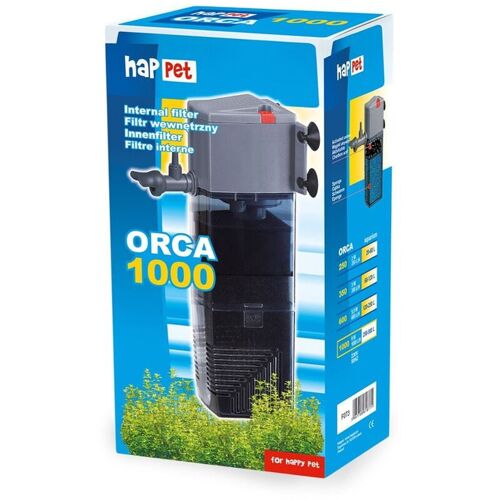 HAPPET Orca 1000 Kompakt Innenfilter inkl. Aktivkohle box Filter bio Aquariumfilter Aquafilter – Happet