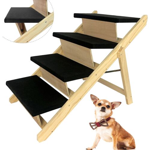 AUFUN 2-in1 Hunderampe, Haustiertreppe Hundetreppe Faltbar – Aufun