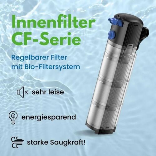Aquaristikwelt24 – CF-1500S Aquarium Innenfilter 1500 L/h inkl. Bio-Filtersystem bis 500l Aquarien