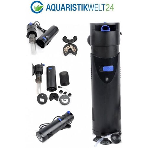 Aquaristikwelt24 – CUP-807 Aquarium Innenfilter inkl. 7 Watt uvc Klärer 700 L/h bis 500l Aquarien