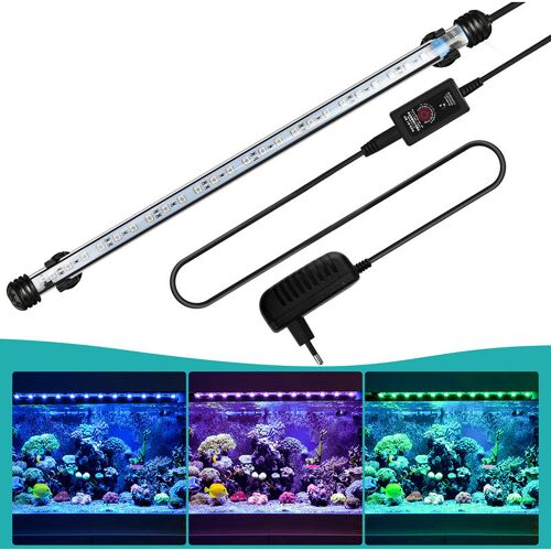 RANDACO 28-92cm LED Aquarium Unterwasser RGB Wasserdicht Fisch Tank Schalentiere,5W,48cm – RGB