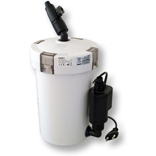 SUNSUN HW-603B Aquarium Außenfilter 400 L/h mit 3 Filterschwämmen und 1 Filtervlies – weiß – Sunsun