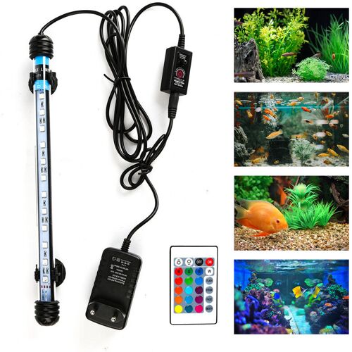 TOLLETOUR 57 cm led Aquarium-Licht Unterwasserbeleuchtung Aufsetzleuchte Abdeckung Wasserdicht Lampe 5.8W Aquarienbeleuchtung, Unterwasser Beleuchtung für