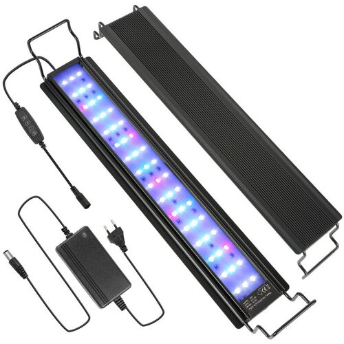 Vingo – 18W led Aquarium mit timer Aquariumleuchte Abdeckung rgb Licht,45-70cm – Schwarz