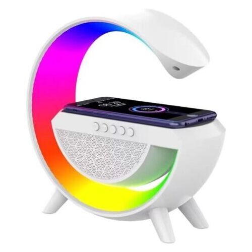 TRADE SHOP TRAESIO Led-lampe drahtloses ladegerät lautsprecher lautsprecher bluetooth-musiklautsprecher