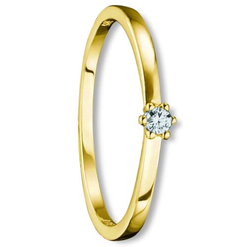 ONE ELEMENT Diamantring "0.05 ct Diamant Brillant Ring aus 585 Gelbgold", Damen Gold Schmuck 48, Gelbgold 585-Diamanten;50, Gelbgold 585-Diamanten;52, Gelbgold 585-Diamanten;53, Gelbgold 585-Diamanten;55, Gelbgold 585-Diamanten;56, Gelbgold 585-Diamanten;58, Gelbgold 585-Diamanten gold female