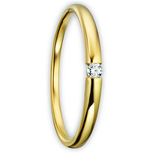 ONE ELEMENT Diamantring "0.04 ct Diamant Brillant Ring aus 585 Gelbgold", Damen Gold Schmuck 48, Gelbgold 585-Diamanten;50, Gelbgold 585-Diamanten;53, Gelbgold 585-Diamanten;54, Gelbgold 585-Diamanten;55, Gelbgold 585-Diamanten;56, Gelbgold 585-Diamanten;58, Gelbgold 585-Diamanten gold female