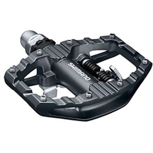 SHIMANO PD-EH500 Pedalsatz (Duo-Pedale / Hybrid-Pedale / Kombipedale) anthr./blau