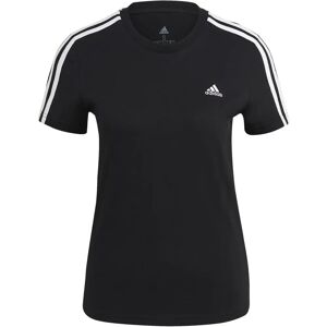 Adidas Loungewear Essentials Slim 3-Streifen T-Shirt Damen T-Shirt, schwarz L Adidas Loungewear Essentials Slim 3-Streifen T-Shirt Damen T-Shirt, schwarz L