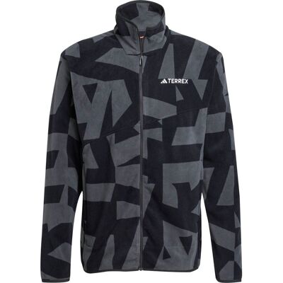 Adidas Terrex MT Aop FZ Herren Midlayer, schwarz XL Adidas Terrex MT Aop FZ Herren Midlayer, schwarz XL