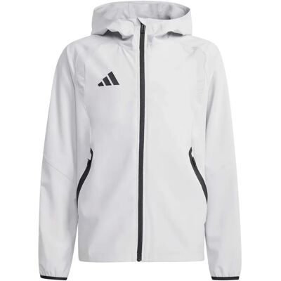 Adidas Tiro Travel Kinder Fußballjacke, grau 140 Adidas Tiro Travel Kinder Fußballjacke, grau 140
