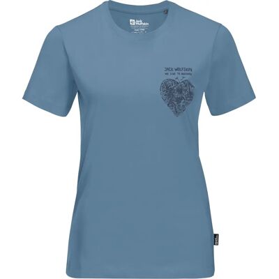 JACK WOLFSKIN - DISCOVER HEART T W - blau - L - T-Shirt JACK WOLFSKIN - DISCOVER HEART T W - blau - L - T-Shirt