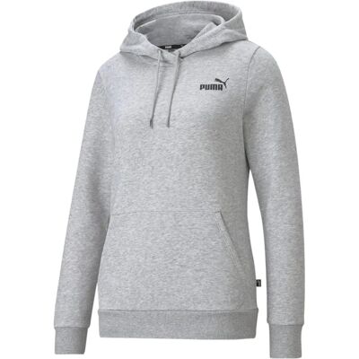Puma ESS Small Logo FL Damen Kapuzensweater, grau S Puma ESS Small Logo FL Damen Kapuzensweater, grau S