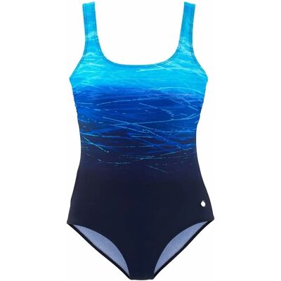 Lascana Batik Damen Badeanzug, blau 46C Lascana Batik Damen Badeanzug, blau 46C