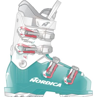 Nordica Speedmachine J 4 Kinder All-Mountain Schuhe, türkis, Größe 42 ½ 42 ½ Nordica Speedmachine J 4 Kinder All-Mountain Schuhe, türkis, Größe 42 ½ 42 ½
