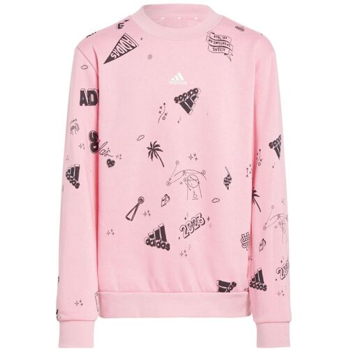 Adidas Brand Love Allover Print Kids Sweatshirt Mädchen rosa 128 rosa female