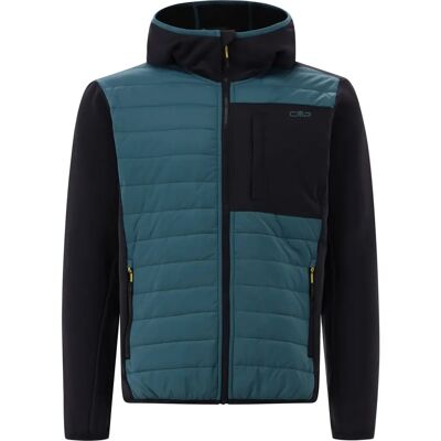 CMP Hybrid Fix Hood Herren Kapuzensweater, grün 54 CMP Hybrid Fix Hood Herren Kapuzensweater, grün 54