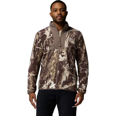 Columbia Sequoia Grove Printed Full Zip Herren Rollkragenpullover, braun L Columbia Sequoia Grove Printed Full Zip Herren Rollkragenpullover, braun L