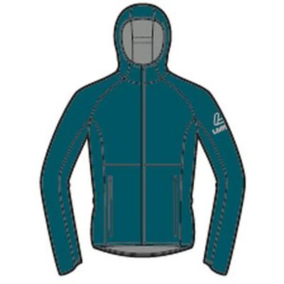 Löffler Hooded WPM Pocket Regenjacke, blau 56 Löffler Hooded WPM Pocket Regenjacke, blau 56