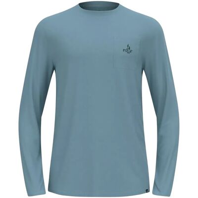 Odlo Merino 200 Pocket Herren Longsleeve, blau S Odlo Merino 200 Pocket Herren Longsleeve, blau S