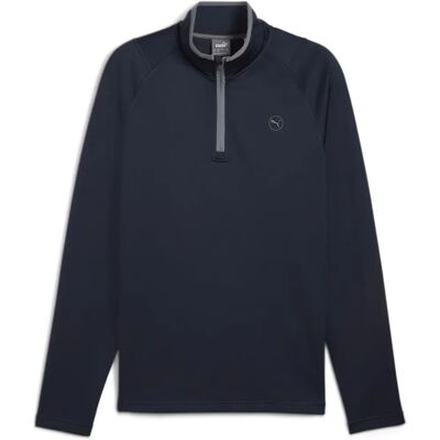 Puma Waffle Fleece 1/4 Zip Herren Pullover, blau S Puma Waffle Fleece 1/4 Zip Herren Pullover, blau S