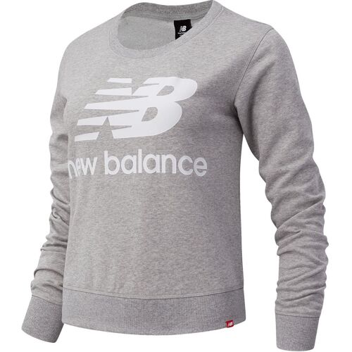 New Balance NB Essentials Crew Fleece Damen Kapuzensweater, grau L