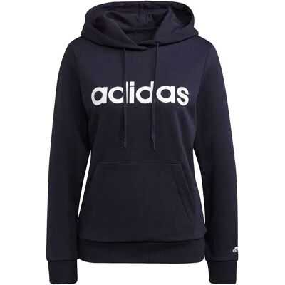 Adidas Essentials Logo Hoodie Damen Kapuzensweater, blau L Adidas Essentials Logo Hoodie Damen Kapuzensweater, blau L