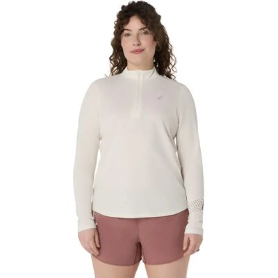 Asics Icon Half-Zip Damen Longsleeve, weiß M Asics Icon Half-Zip Damen Longsleeve, weiß M