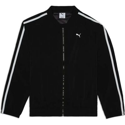 Puma Floral Ribbon Woven Full ZIP Damen Jacke, schwarz M Puma Floral Ribbon Woven Full ZIP Damen Jacke, schwarz M