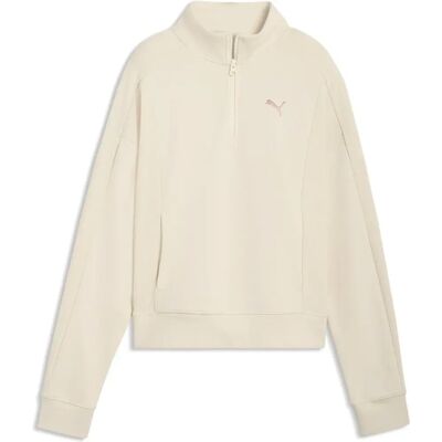 Puma Class Relaxed Half-Zip Crew Damen Sweatshirt, weiß XS Puma Class Relaxed Half-Zip Crew Damen Sweatshirt, weiß XS