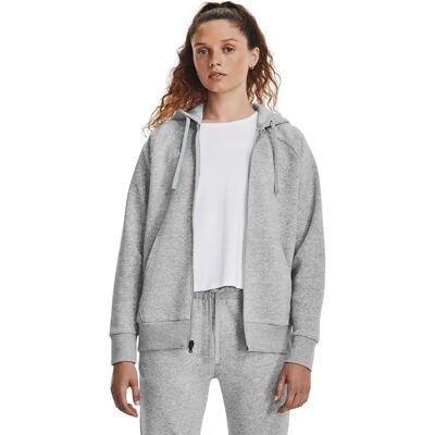 Under Armour Rival Fleece Fullzip Damen Midlayer, grau LG Under Armour Rival Fleece Fullzip Damen Midlayer, grau LG
