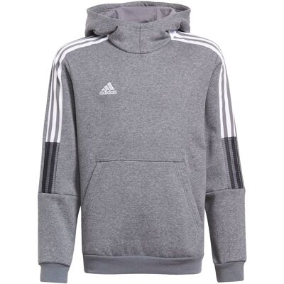 Adidas Tiro 21 Sweat Hoodie Kinder Kapuzensweater, grau 128 Adidas Tiro 21 Sweat Hoodie Kinder Kapuzensweater, grau 128