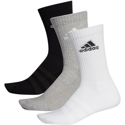 Adidas Cushioned Crew 3er-Pack Socken, grau 40-42 Adidas Cushioned Crew 3er-Pack Socken, grau 40-42