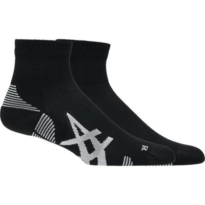 Asics 2er-Pack Cushioned Quarter Strümpfe, schwarz M Asics 2er-Pack Cushioned Quarter Strümpfe, schwarz M