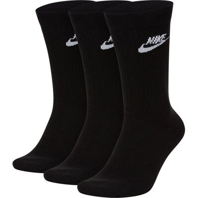 Nike Sportswear Everyday Essential Crew 3er-Pack Socken, schwarz US: M Nike Sportswear Everyday Essential Crew 3er-Pack Socken, schwarz US: M