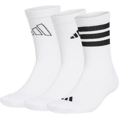 Adidas Logo 3er-Pack Herren Socken, weiß M Adidas Logo 3er-Pack Herren Socken, weiß M