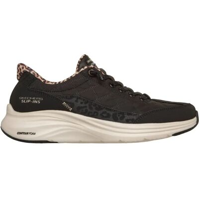 Skechers Contour Foam - Leopard Dream Damen Slipper, schwarz, Größe 37 37 Skechers Contour Foam - Leopard Dream Damen Slipper, schwarz, Größe 37 37