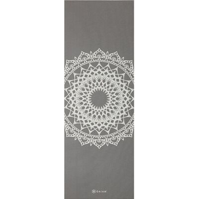 Gaiam Dark Greige Marrakesh Yoga 5mm Printed Yoga Matte, grau - Gaiam Dark Greige Marrakesh Yoga 5mm Printed Yoga Matte, grau -