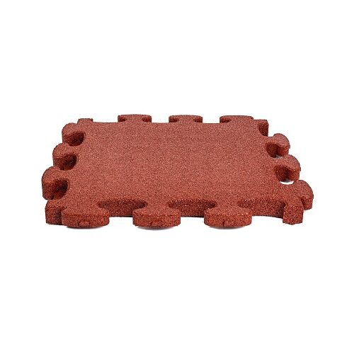 Gum-Tech Gum-Tech Fallschutzplatte "Puzzle mat 3D", Rot, 6 cm
