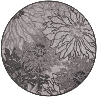 SANAT - Floral 2 - Grau - Ø150 cm - Teppich SANAT - Floral 2 - Grau - Ø150 cm - Teppich