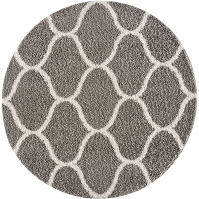 SANAT Madrid Rundteppich - 200cm, 30mm, Hellgrau - Teppich SANAT Madrid Rundteppich - 200cm, 30mm, Hellgrau - Teppich