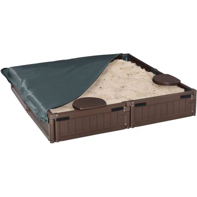 Outsunny Sandkasten braun B/H/L: ca. 123x21x123 cm Outsunny Sandkasten braun B/H/L: ca. 123x21x123 cm