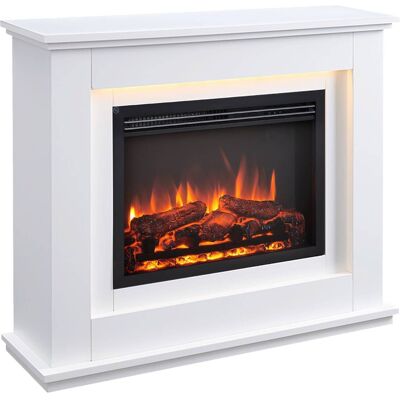 Balderia Elektrischer-Kamin Baldur EF61D-MT119A weiß MDF B/H/T: ca. 100x83x28 cm ca. 2000 W Balderia Elektrischer-Kamin Baldur EF61D-MT119A weiß MDF B/H/T: ca. 100x83x28 cm ca. 2000 W