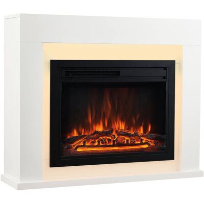 Kaminio Elektrische Kamin Matti - 3D-Flamme, Fernbedienung - Weiß - Kamin Kaminio Elektrische Kamin Matti - 3D-Flamme, Fernbedienung - Weiß - Kamin
