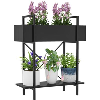 Outsunny - 2-Tier Plant Stand - 70 cm hoch - Pulverbeschichtet - Pflanzentreppe Outsunny - 2-Tier Plant Stand - 70 cm hoch - Pulverbeschichtet - Pflanzentreppe