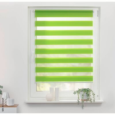 Lichtblick Duo-Rollo, Klemmfix, 80x200cm, Polyester, Grün - Rollo Lichtblick Duo-Rollo, Klemmfix, 80x200cm, Polyester, Grün - Rollo