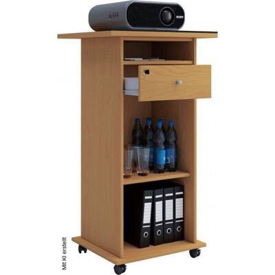 VCM Beamer-Stand Rollwagen Schublade buche VCM Beamer-Stand Rollwagen Schublade buche