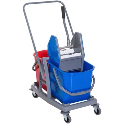HOMCOM - Reinigungswagen - Red - Blue - Cleaning Cart HOMCOM - Reinigungswagen - Red - Blue - Cleaning Cart
