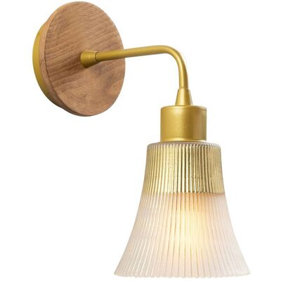 Opviq Wandleuchte gold Eisen Glas B/H/L: ca. 13x28x13 cm E27 1 Brennstellen Opviq Wandleuchte gold Eisen Glas B/H/L: ca. 13x28x13 cm E27 1 Brennstellen